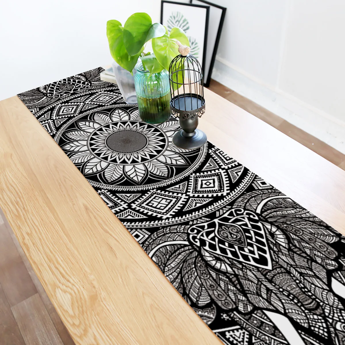 Мандала датура Богемия слон современный Настольный бегун с высокой точностью