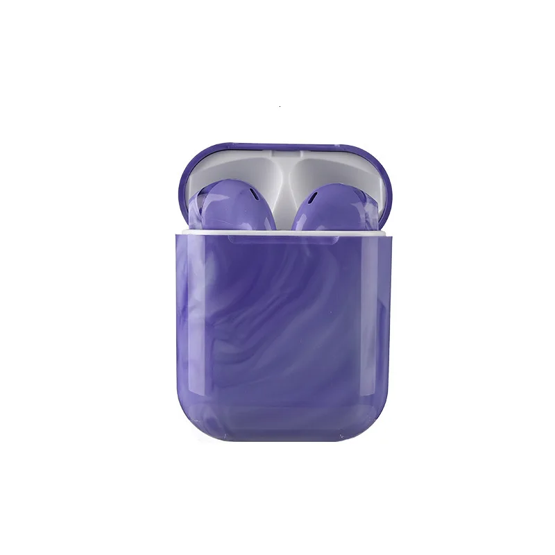Bluetooth наушники беспроводные 3D стерео наушники с зарядной коробкой несколько цветов наушники микрофон для всех смартфонов Android Ios - Цвет: purple