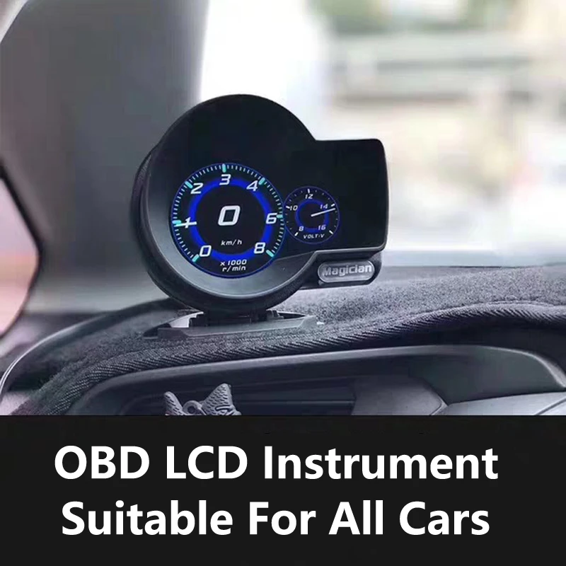 Универсальный автомобильный OBD ЖК-дисплей инструмент многофункциональный авто автомобильные инструменты для диагностики температуры воды турбины дисплей давления
