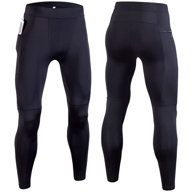 Мужские компрессионные штаны для бега, трико для фитнеса, штаны для спортзала Yoag, брюки для кроссфита, для бега, Спортивные Леггинсы, спортивная одежда, для бега, эластичные штаны - Цвет: Черный