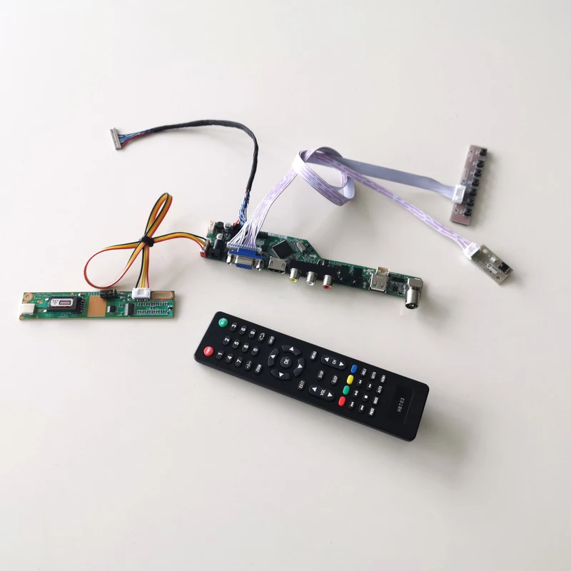 Для NL10276BC28-24C/24F/27E HDMI VGA AV USB RF TV56 привод карты инвертор для платы+ пульт+ клавиатура 1CCFL LVDS 20Pin ЖК-панель DIY kit