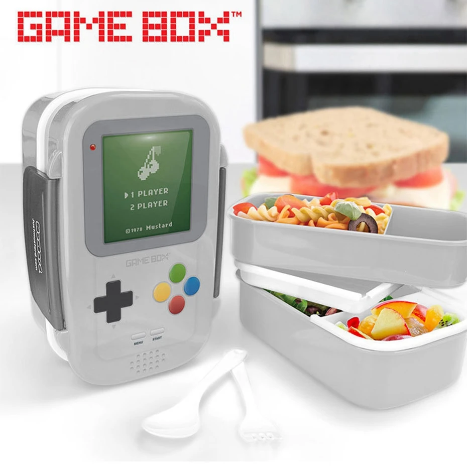 Креативная игровая коробка для ланча камера контейнер еды хранения портативная