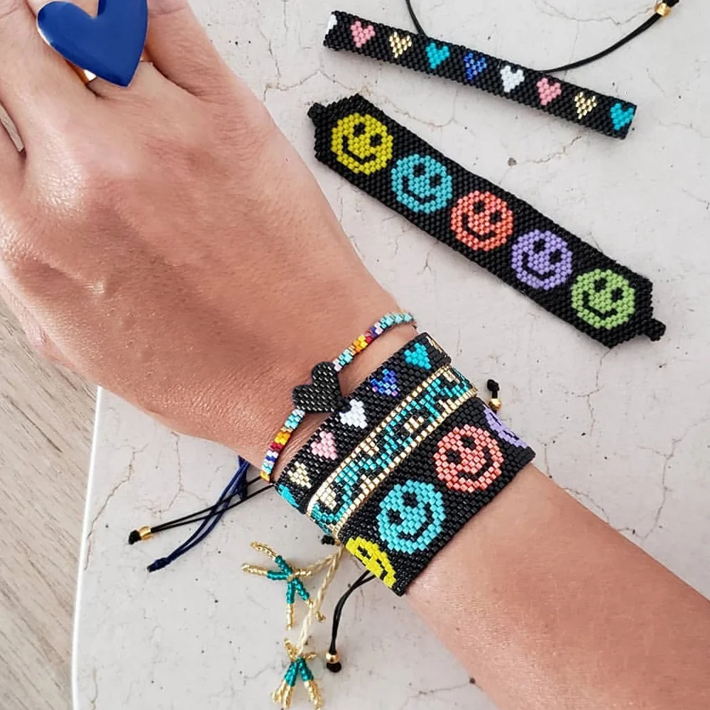 Go2boho Miyuki браслет для женщин ручной работы ювелирные изделия Сердце Браслеты