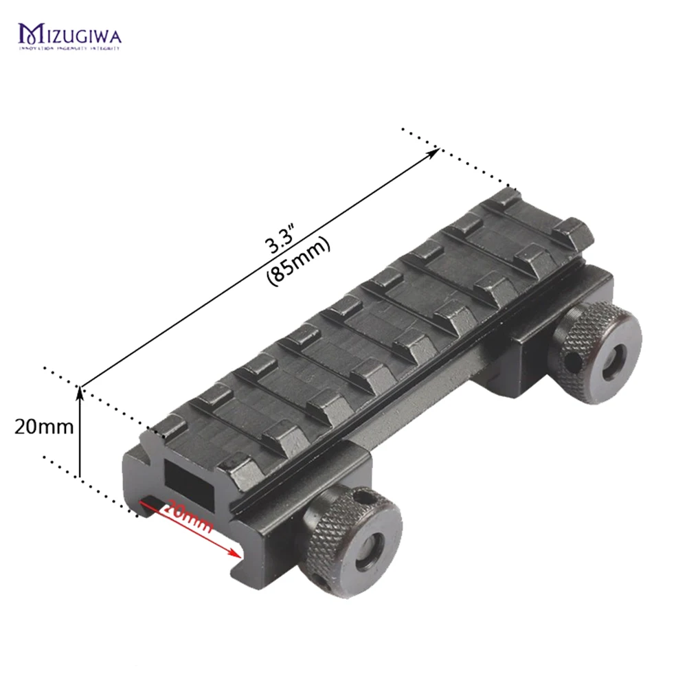 Плоский Топ 1/" полудюймовый стояк база прицела крепление 8 Слот Пикатинни QD барашковые винты Weaver Rail 20 мм страйкбол винтовка крепление caza