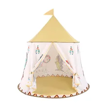 Tente de jeu pour enfants, maison château, princesse d'intérieur, peau de pêche, velours, cadeau pour bébé, maison jouet pour enfants