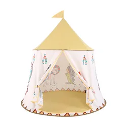 Tente de jeu pour enfants, maison château, princesse d'intérieur, peau de pêche, velours, cadeau pour bébé, maison jouet pour enfants 