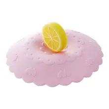 1 шт прекрасный Анти-пыль силиконовая фруктовая стеклянная крышка для чашки Герметичная крышка для кофейной чашки Крышка герметичная Герметичная крышка чашки(розовый