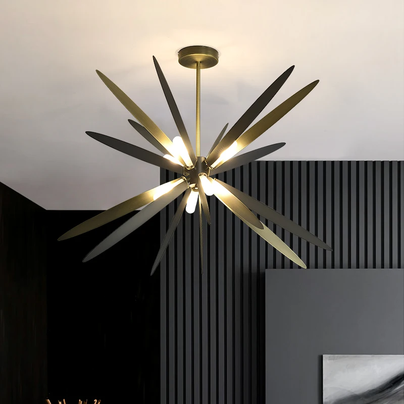 JMZM Nordic Iron Chandelier Light LED Art Creative Pendant Lamp Decor Hanging Restaurant Living Room Bedroom Cafe Hotel | Лампы и