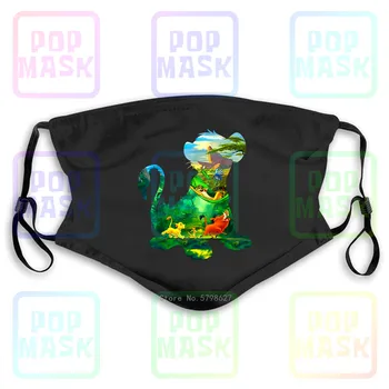 

Lion King Simba Silhouette S Trend 2019 Washable Reusable Mask with 2Pcs PM2.5 Filters 5 Layers