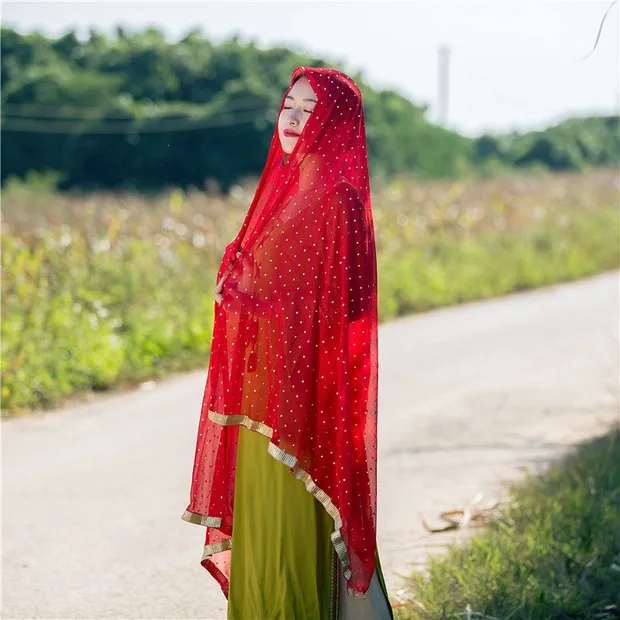 Несколько цветов индийский непальский этнический стиль женский сари шарф на весенне-летний сезон красивая удобная шаль