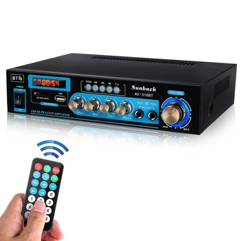 

HIFI 2CH 2000W Power bluetooth Audio Amplifier 12/220V Home Theater Amplifiers Audio with Remote Control Support FM USB SD Card
