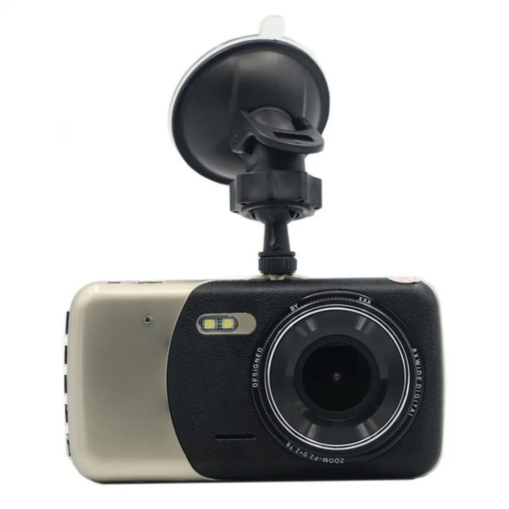 4 дюйма ips Full HD 1080P вождение автомобиля Регистраторы автомобиля Автомобильный регистратор DVR Широкий формат с двумя объективами Автомобильный видеорегистратор
