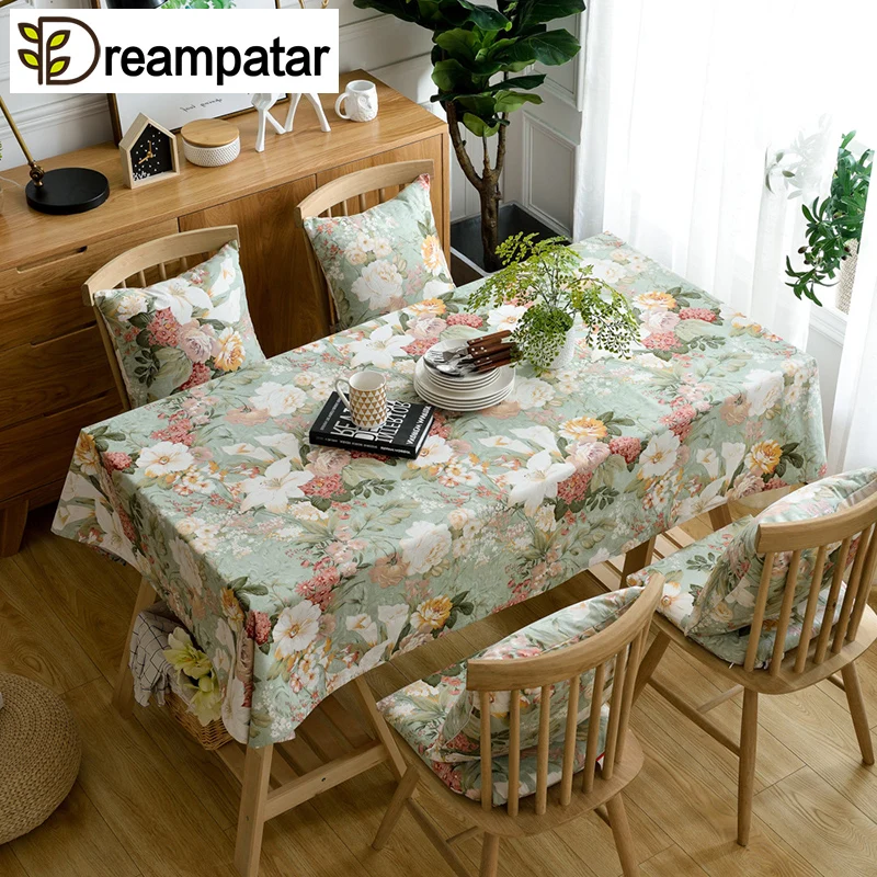 

Dreampatar European Pastoral Flower Active Printed Tablecloth Classical Home Living Room Decoration Dustproof Tablecloth ML355A
