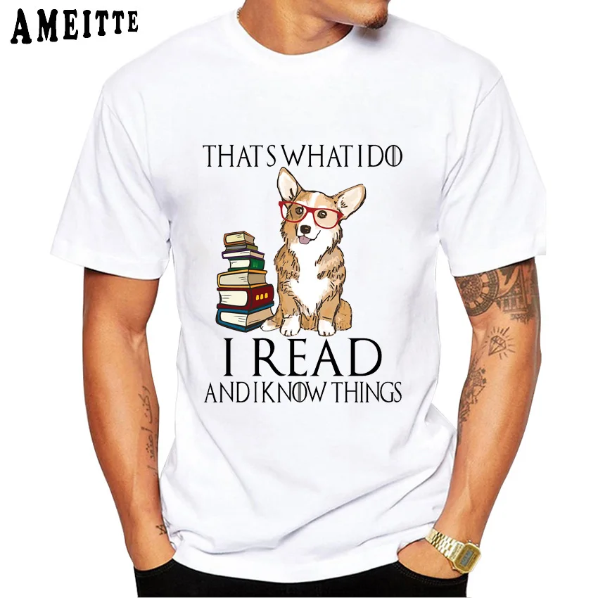 

Corgi for book lovers, book nerds, readers, or english teachers Letter Print T-Shirt What's Up Corgi Butt Funny Tees Cool Tops