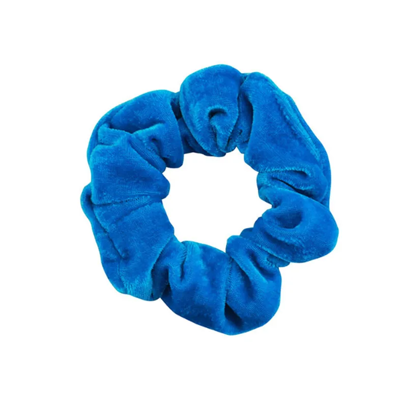 1 шт Мода мягкий бархат большой Упругие волосы веревки Scrunchies для Для Женщин Девочек Сладкий сплошной волос держатель ленты Галстуки резинка для волос аксессуары - Цвет: Velvet-A24