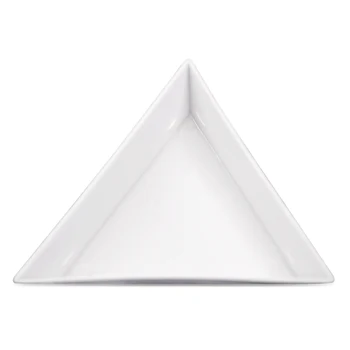 

Rolabling 10pcs Nail Art Decorations Acrylic Plate Case Storage Plastic Triangle DIY Rhinestones Tray Container Nail Tools