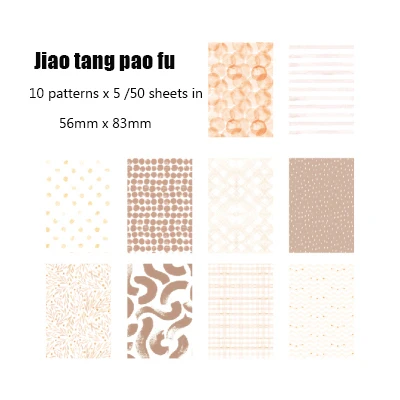 50/60 Sheets Retro Floral Material Paper Decorative Material Paper Journal Scrapbook Planner Kawaii Stationery School Supplies 10 jiaotangpaofu
