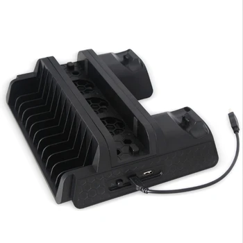 

Multifunction PS4/Slim/PRO Vertical Stand with Cooling Fan Cooler Dual Controller Charger Charging Station for SONY Playstation
