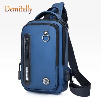 

Women's Shoulder Messenger Bag Oxford Cloth Crossbody Chest Bags Casual Bags Ladies USB Charging Multifunction Handbag