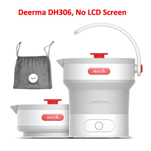 Newest Deerma Folding Water LCD Screen 0.6L Portable Electric Kettle Instant Heating Auto Power-Off Protection Kettle - Цвет: Deerma DH306