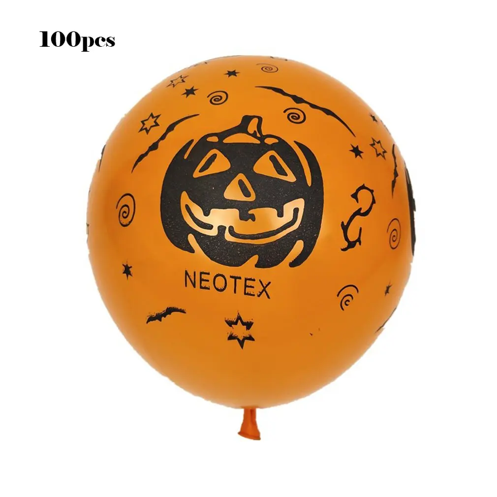 

Thicken Halloween Orange Black White Balloons Holiday Decoration Party Balloon Scenes Arrange Balloons Make Terrorist Balloons