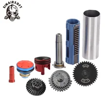 

SINAIRSOFT 12:1 Gear Nozzle Cylinder Spring Guide 14 Teeth Piston Kit Fit Airsoft M4 M16 AK MP5 G36 Paintball Hunting Shooting