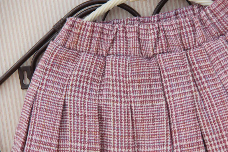 Детская мини-юбка для девушек, Зимние флисовые Теплые юбки-пачки, модная детская одежда для малышей, Подростковая школьная клетчатая мини-юбка для девочек, От 3 до 16 лет