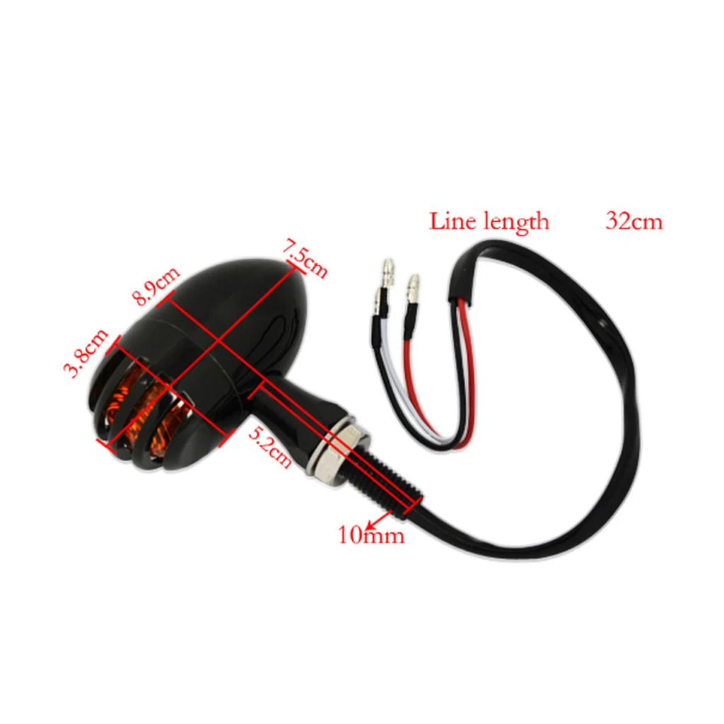 Universal Car Tail Bulb Brake Lights 12V Auto Reverse Lamp Daytime Running Signal Light Fits for 10mm Hole Fairing