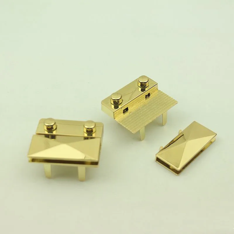 10Pcs Square Handbag Metal Turn Twist Locks Female Bag Clasp Buckle Replacement Purse Clasps Closure DIY Leather Accessories