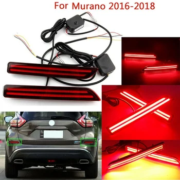 

for Nissan Murano 2015-2018 LED Rear Bumper Reflector Brake Light Fog Light Lamp with Turn Signal