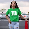 Letter M Halloween Costumes T-Shirt | Funny Cool Graphic Tee Idea | Shirts for Women Ropa Plus Size Mujer 5