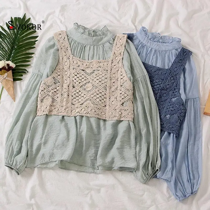 SVOKOR Crocheted Short Tank Tops Women Hollow Knit Vest Sling Top Comfortable Sleeveless Camis Crop Camisole | Женская одежда