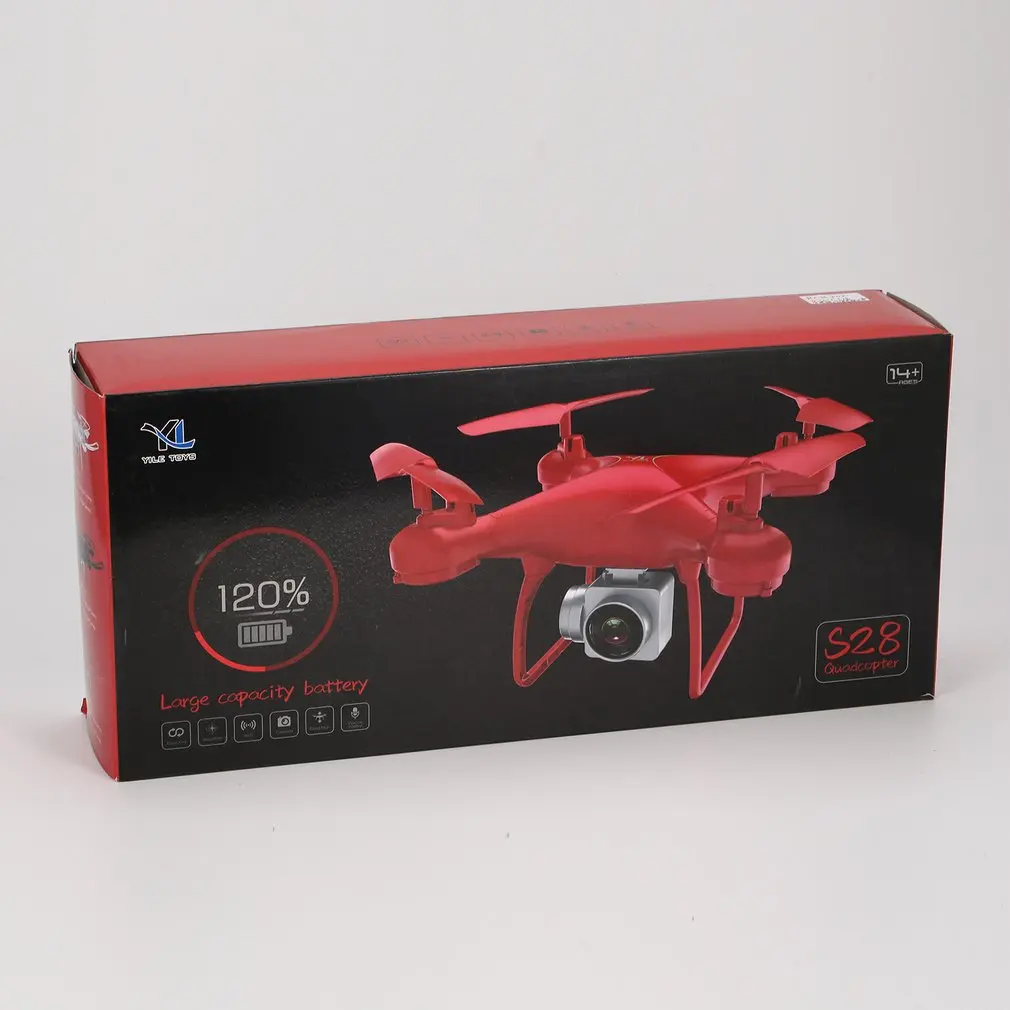 S28 Радиоуправляемый Дрон Квадрокоптер с WiFi FPV камерой 2,4G 4CH в режиме реального времени Радиоуправляемый Дрон вертолет HD камера Дрон 3D флип 18 мин подарок