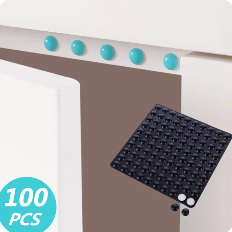 

100 Pcs/sheet Self Adhesive Buffer Bumper Home Toilets Drawer Door Cabinets Anti-collision Rubber Non Slip Silicone Feet Pads