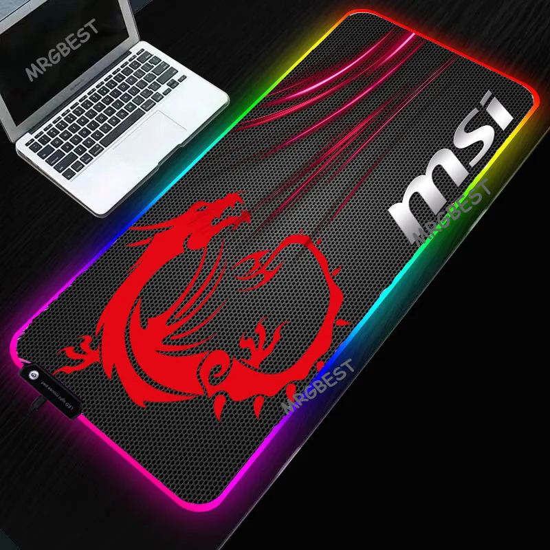 MRGBEST коврик для мыши MSI со светодиодной подсветкой RGB большой размер XXL геймерский