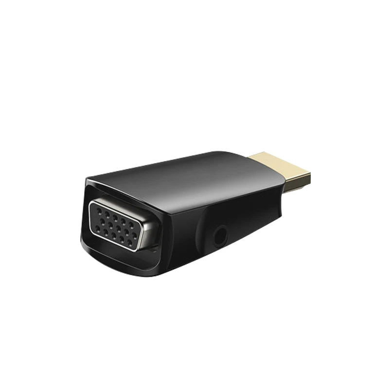 HDMI to VGA  HDMI Male to VGA Felame HD 1080P  ̺ ȯ, PS4 Ʈ PC ڽ   3.5  