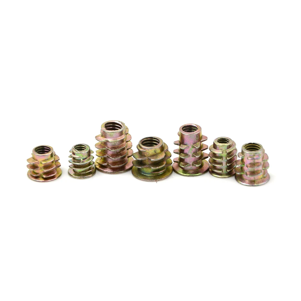 50pcs New M4*8/10/M5*10/8/13/M6*10/13 Zinc Alloy Furniture Hex socket Drive Head Nut Threaded for Wood Insert Nuts | Обустройство