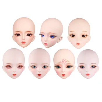 

1/3 60cm BJD Doll Head DIY Customized Replacements Making Body Practice Supplies for BJD Girl Doll Head Replacement Accessories