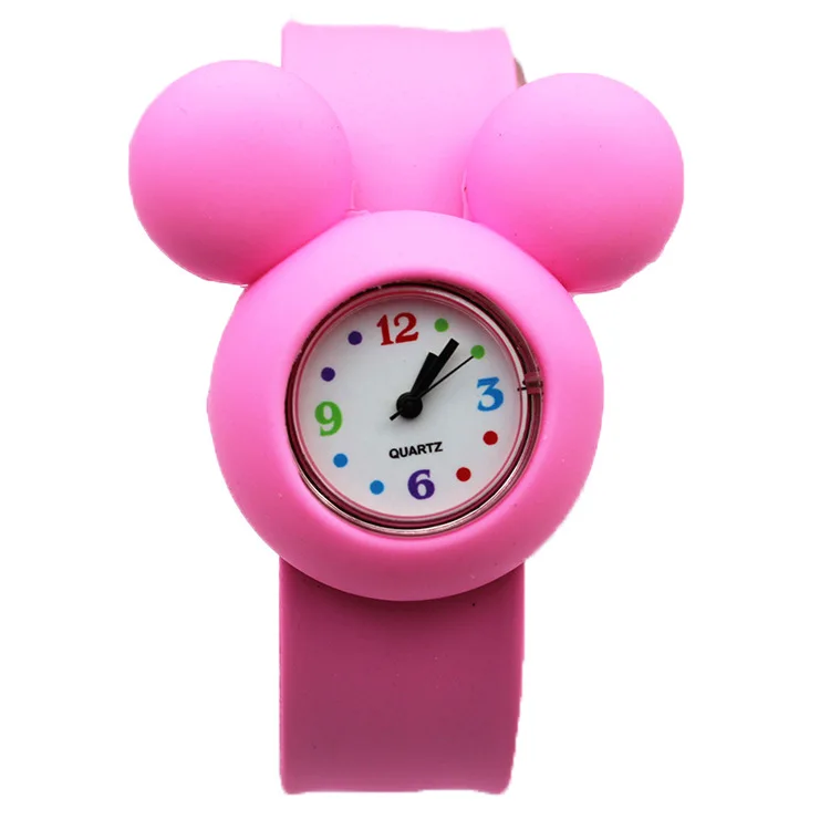 

Manufacturers Processing Customizable Children Mickey Cartoon Silica Gel Slap Watch Split Type Quartz Slap Watch Can Be Mixed Ba
