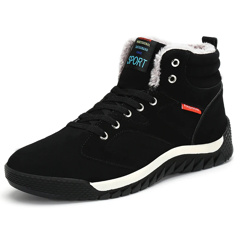 Зимняя мужская обувь теплые плюшевые зимние ботинки мужские уличные военные