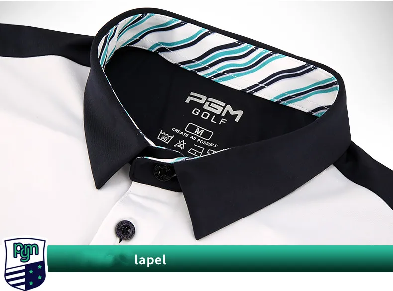 PGM Golf Мужская футболка с коротким рукавом летняя дышащая одежда соревнования шелковая ткань молочного цвета YF173