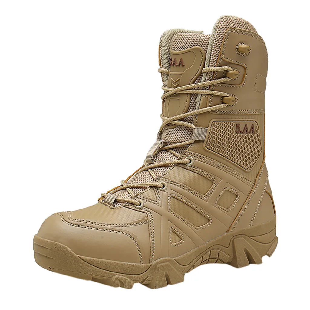 

Tactical Non-slip Keep Warming Men's Boots Anti-skid Desert Outdoor Military Boots High-tops Male Motorcycle Boots Botas Hombre