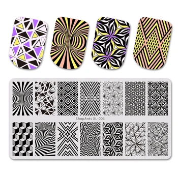 

SHOPANTS Nail Stamping Plates Vintage Marble Flower Girl Geometric Nail Art DIY Design Nail Image Plate Stencil Accessories Tool