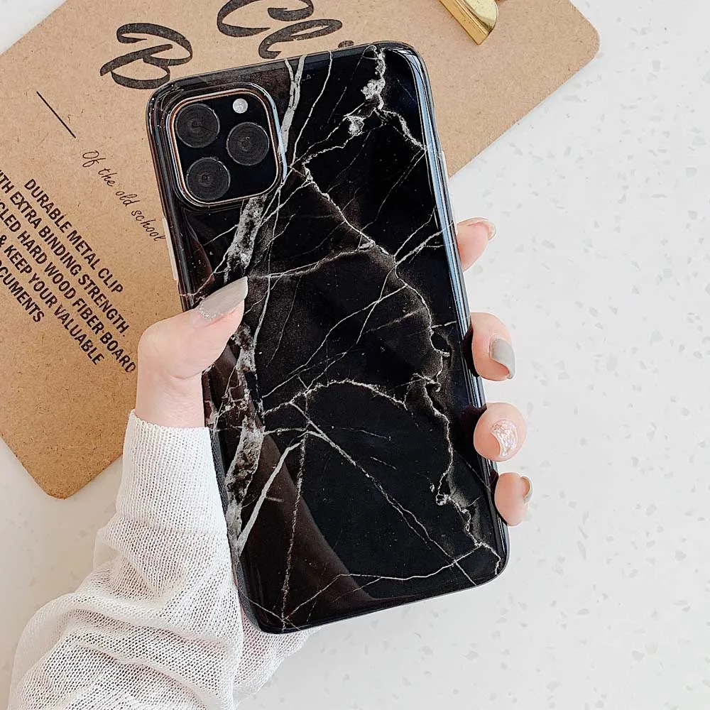 MYL3 Роскошный мраморный силиконовый чехол для телефона для iphone 11 Pro XS Max X XR 7 8 6 6S Plus Чехол Мягкий ТПУ задняя крышка для iphone 8 7 Plus Funda - Цвет: MYL3