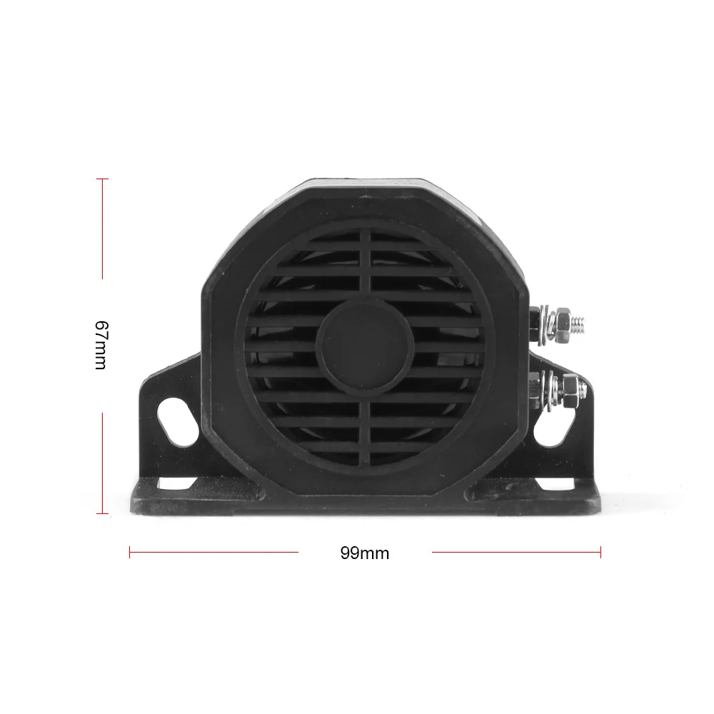 105dB Decibel 12V Backup Siren Beeper Buzzer Sound Warning Alarm Car Truck Vehicle Horn for Vehicle Reversing Reminders
