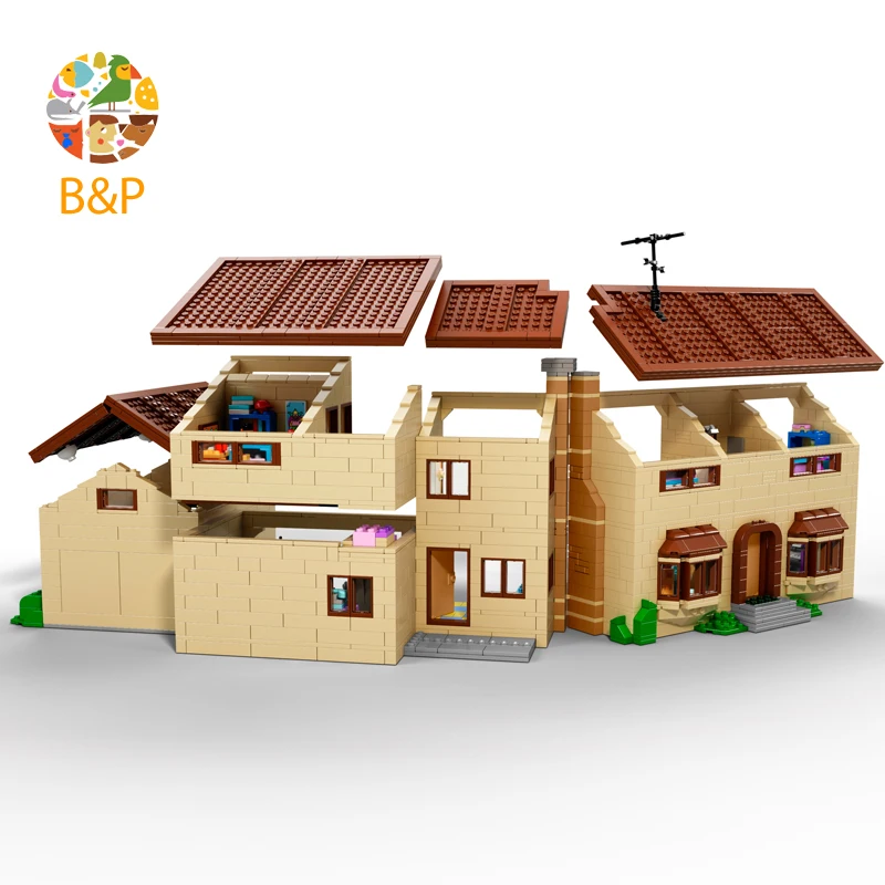 

71006 2566pcs Simpson's Family House Set Building Blocks Bricks Compatible with House Model for Children Christmas Birthday Gift