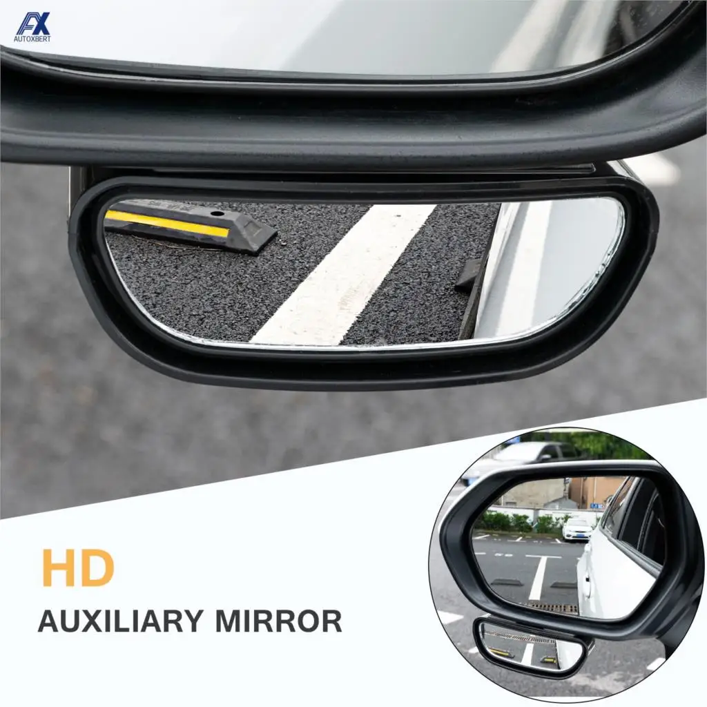 STICK ON ADJUSTABLE Rear Screen Quality WIDE ANGLE Stick On DIPPING Mirror 