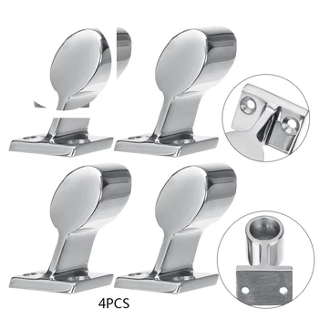 

4Pcs Boat Tube Pipe Base 316 Stainless Steel Marine 60 ° Railing Handrail Pipe