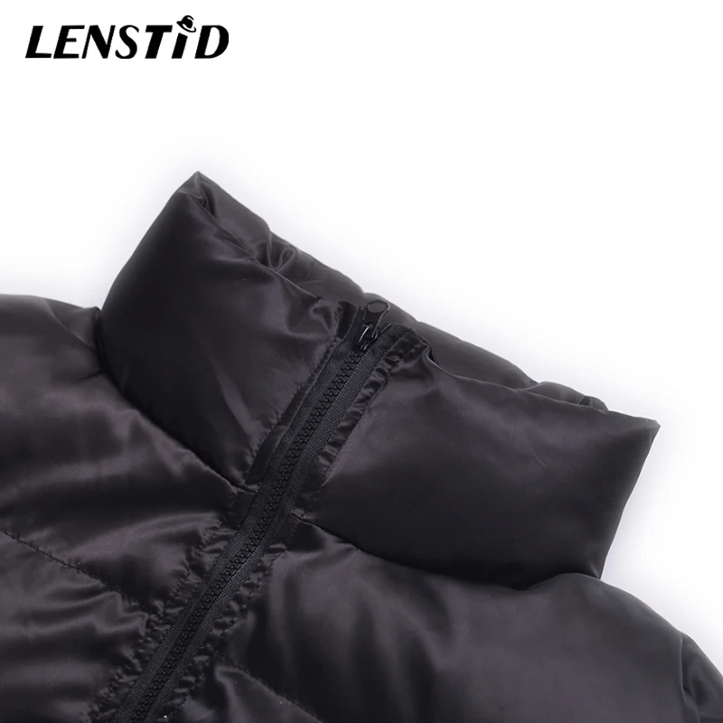LENSTID, хип-хоп, с надписями, граффити, принт в аду, уличная Мужская куртка, парка, ветровка, Harajuku, зимняя верхняя одежда, стеганые пальто