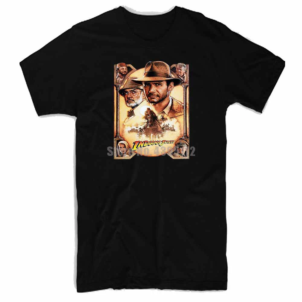 Индиана Джонс кино постер Мужская забавная Футболка Уличная футболка с 3D принтом